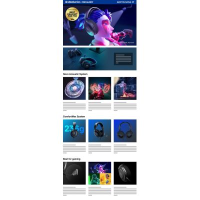 9. Steelseries Arctis Nova 1P Wired Headband Gaming Headset Black