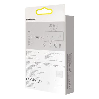6. Baseus Lite Series multifunctional HUB USB Type C - 2 x USB 3.0 / USB Type C PD / HDMI 1,4 / SD / TF black (WKQX050101)