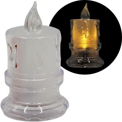 6. DECORATIVE CANDLE 5x8CM DECORATED LED