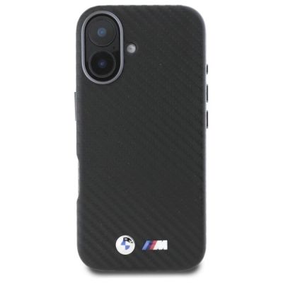 3. BMW Carbon Wrapped Metal iPhone 16 Case - Black
