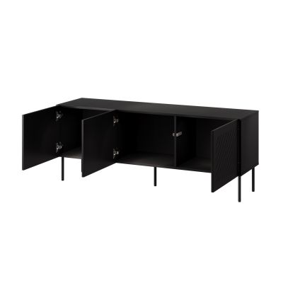 2. TV cabinet SIENA 150.5x40x60 black matt