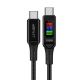 Acefast C7-03 USB-C USB-C 100W 1.2m cable with display - black