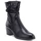 Women's high-heeled ankle boots with a gathered upper, black Vinceza 58682