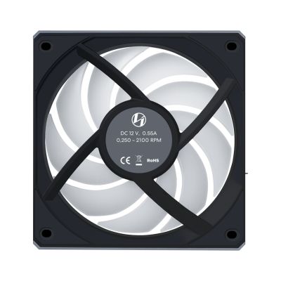 2. Lian Li 12RCL1W3B Computer Cooling System Computer Case Fan 12cm Black