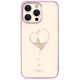 Silicone case with Swarovski crystals Kingxbar Wish Series for iPhone 14 Plus - pink