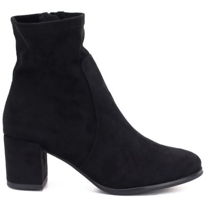 7. Black Sergio Leone BT-55 women's ankle boots with a block heel