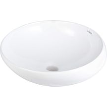 Asymmetrical ceramic countertop washbasin