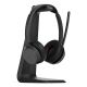 EPOS IMPACT 1061T Bluetooth headset with ANC and charging stand, featuring hybrid active noise cancellation (ANC), compatible with MS Teams