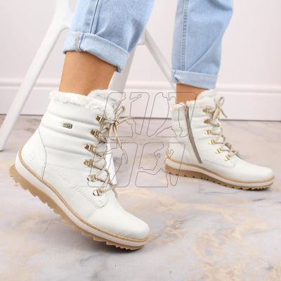 3. Leather waterproof boots insulated with wool Remonte W RKR629 white