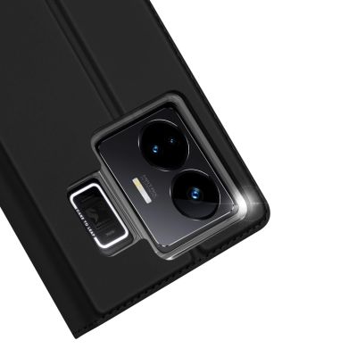3. Dux Ducis Skin Pro Case For Realme GT Neo 5 / Realme GT3 Flip Cover Card Wallet Stand Black