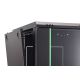 4. DYNAmic 19" 16U wall-mounted network cabinet 600x600, glass door, black, undivided, assembled, 60kg