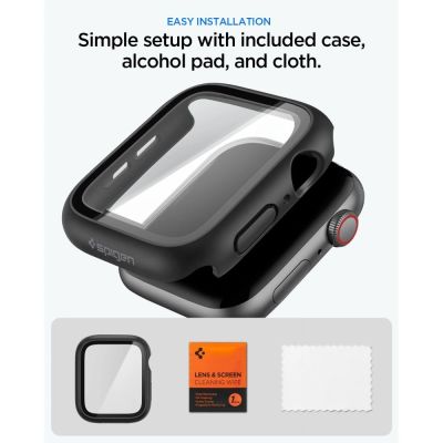 8. Spigen Thin Fit 360 Case for Apple Watch 44mm - Black