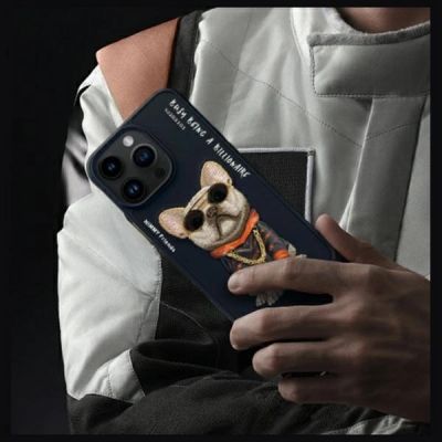10. Nimmy Glasses Cool Dog Case for iPhone 15 Pro - Black