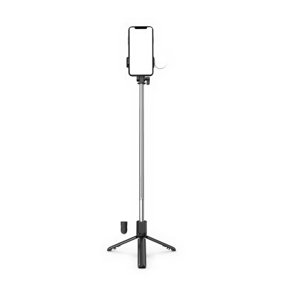 3. Selfie stick WR1YXS telescopic tripod 0.71m with round lamp - black
