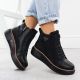 10. Black Women’s Leather Wedge Ankle Boots Filippo DBT6452