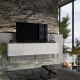 3. TV cabinet ABI 4D 200x38x62 white matt