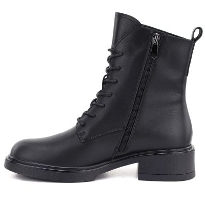 7. Women's leather ankle boots, black, D&A S.Barski MK62-7014