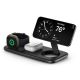4. Satechi Qi2 Trio Wireless Charging Pad - magnetic wireless charger for three devices (AppleWatch 5W, AirPods 5W, Qi2 15W), 1m cable, 45W wall charger and interchangeable UK and EU plugs included (space gray)