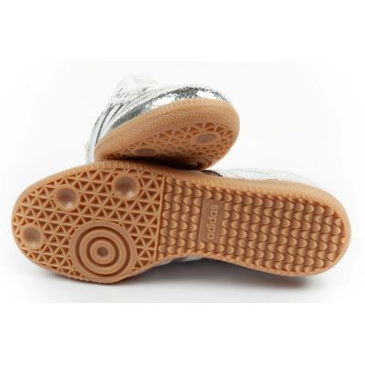 9. Adidas women's sports shoes Samba OG silver sneakers fashionable leather