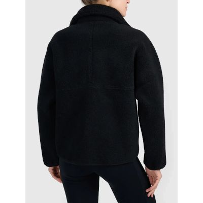 7. Women's loose sherpa fleece with stand-up collar 4F 4FWAW26TFLEF463-20S