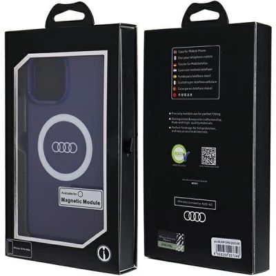 6. Audi IML Big Logo MagSafe case for iPhone 13 Pro Max - blue