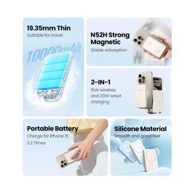 4. Ugreen PB561 Powerbank 10000mAh Cream