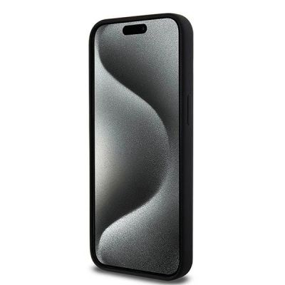 5. DKNY Liquid Silicone White Printed Logo MagSafe iPhone 13 Pro Max Case - Black