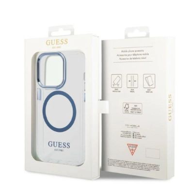8. Guess GUHMP14XHTRMB iPhone 14 Pro Max 6.7" blue/blue hard case Metal Outline Magsafe