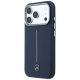 2. Mercedes Leather Semi Wrap Iconic Line MagSafe Case for iPhone 17 Pro - Navy Blue