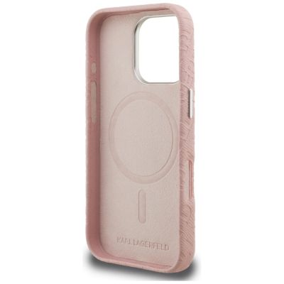 7. Karl Lagerfeld FW Stamped Karl MagSafe Case for iPhone 16 Pro - Pink