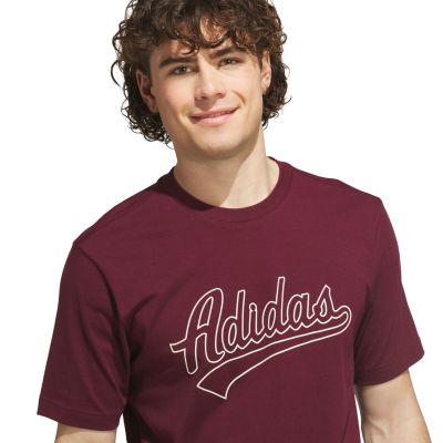 4. adidas Varsity Tailsweep Graphic Men's T-Shirt in Burgundy KS2180