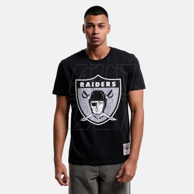 2. Mitchell &amp; Ness NFL Team Logo Tee Oakland Raiders M BMTRINTL1053-ORABLCKT