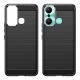 8. Carbon Case case for Infinix Hot 20 Play flexible silicone carbon cover black