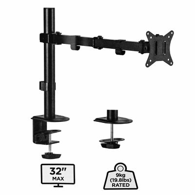3. GEMBIRD ADJUSTABLE DESK MONITOR ARM/HOLDER 17-32, VESA 100X100MM, UP TO 9KG