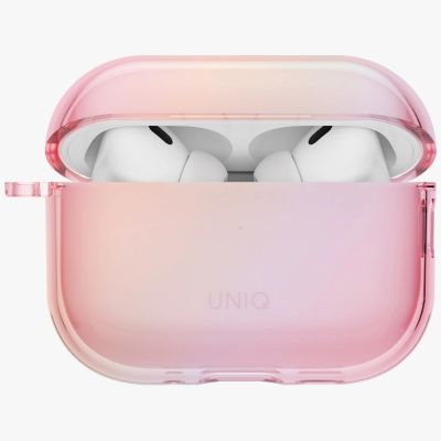 4. Uniq Iridescia Hang Case for AirPods Pro 3 - Transparent Pink