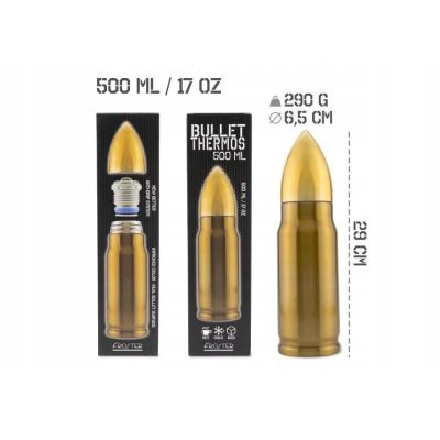 4. Thermos Bullet Brass cartridge 500 ml