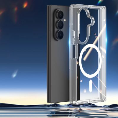 7. Dux Ducis Clin Mag Case for Samsung Galaxy Z Fold 8 / Z Fold 7 Compatible with MagSafe - Transparent