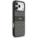 4. DKNY Repeat Texture Pattern with Tonal Stripe Case for iPhone 17 Pro Max - Black