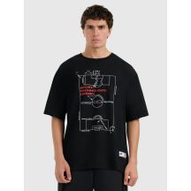 Men's oversized printed T-shirt 4F 4FRAW25TTSHM3257-20S