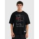 Men's oversized printed T-shirt 4F 4FRAW25TTSHM3257-20S