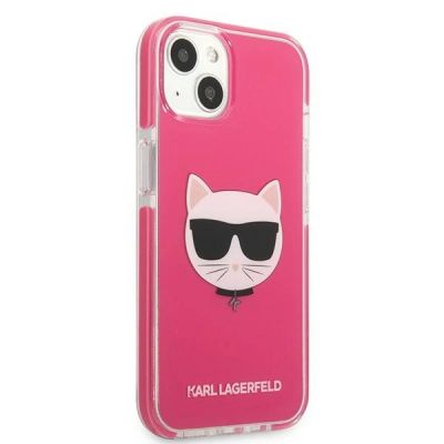 4. Karl Lagerfeld Choupette Head case for iPhone 13 - fuchsia