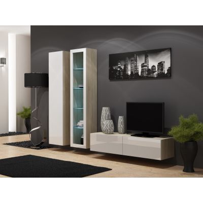 5. VIGO full display cabinet '180' 180/40/30 sonoma/white poland
