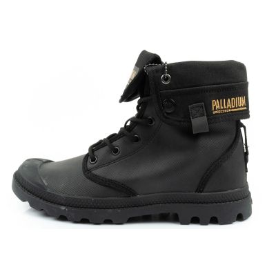 2. Palladium Women's Baggy Coated High Top Sneakers Fashionable Black