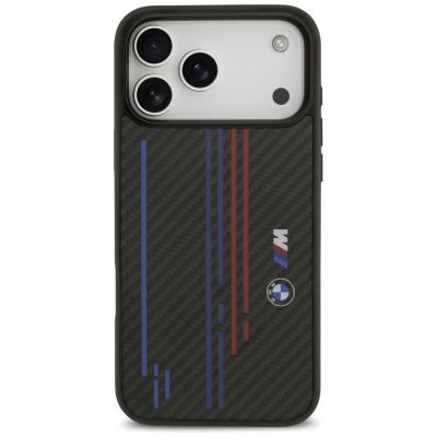 3. BMW M Kevlar Lines & Logo MagSafe Case for iPhone 17 Pro Max - Black