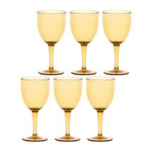 ROSE&TULIPANI FIABA Set of 6 acrylic wine glasses 400 ml, amber