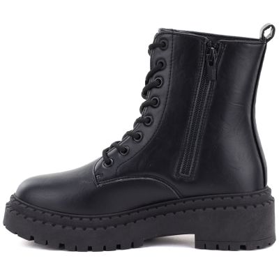 3. Women's black platform combat boots Big Star UU274816