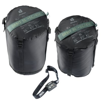 6. Deuter Orbit SL +5C/41F Adult Mummy Sleeping Bag Fabric, Polyethylene Sulfone (PES), Ripstop Green