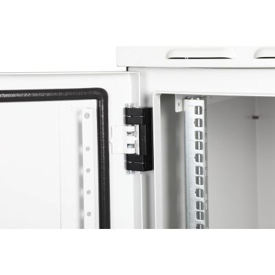 55. Digitus 19" 12U 600x600 wall-mounted network cabinet, solid door, gray, undivided, assembled, IP55, 100kg