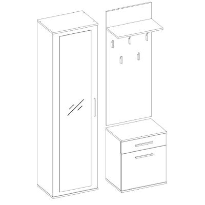 4. DUO WARDROBE WHITE SET