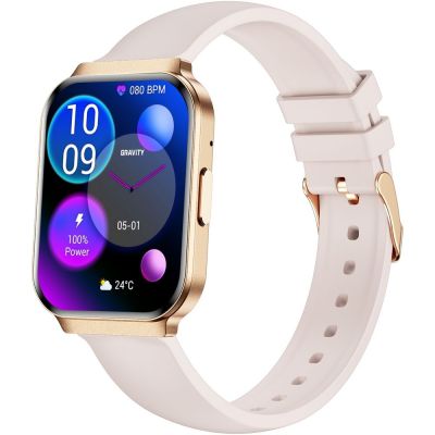 5. Smartwatch Gravity Rose Gold Strap + Bracelet GT44-2